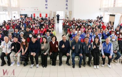 國民黨主席朱立倫到嘉義縣黨部舉行新春團拜。（圖/國民黨提供）