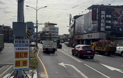 彰化縣19處路口新增科技執法系統，於3月1日起開始取締交通違規行為。（警方提供）