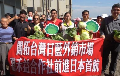 農業部農糧署今（4）日舉行甘藍外銷日本的封櫃儀式，標誌著本季甘藍正式進軍日本市場。（圖／記者蘇榮泉攝）