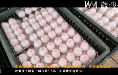 中華民國養雞協會舉辦雞蛋促銷活動，每組4盒雞蛋只需100元，平均每盒25元，吸引民眾搶購優惠雞蛋。（記者陳雅芳攝）