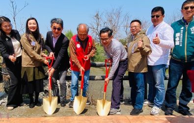 立委劉建國、農村水保署南投分署長傅桂霖、雲林縣議員蔡孟真、蔡岳儒、蔡永富等多位地方人士，共同見證這項重要工程的啟動。（圖／記者蘇榮泉攝）