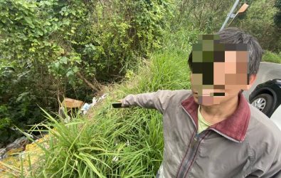 裝潢師傅開貨車載廢棄物，從台中跨區到彰化丟棄在安溪東路沿線，且連倒8次，遭彰化警分局查獲。（警方提供）