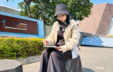 圖1十三行博物館推出「八里好行」線上旅遊地圖由自幼於八里成長的館員張媛茹親自手繪