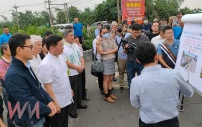 水碓南橋在立法委員劉建國自2020年起積極爭取下，最終獲得交通部與水利署共計1.86億元補助完成改建，預計近期內將正式通車。（圖／記者蘇榮泉翻攝）