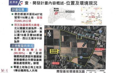 褒忠鄉期待已久的「褒忠產業園區」開發案，自2020年獲行政院核定至今已屆滿五年。（圖／記者蘇榮泉翻攝）