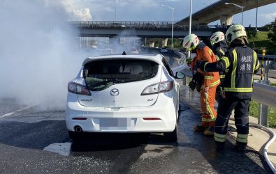 1140610-211國道2號車輛起火事件 警消50分鐘內排除狀況
