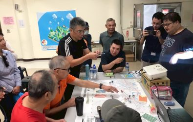 新北市政府農業局於日前在汐止區秀山里秀山市民活動中心辦理土石流自主防災社區兵棋推演