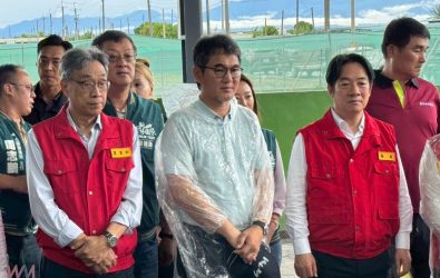 總統賴清德於7月10日親自南下雲林勘災。（圖／記者蘇榮泉攝）