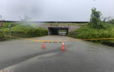 嘉義地區豪大雨，造成多處淹水嚴重，預警管制。（圖/嘉義縣政府提供）