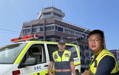 彰化義消張博皓五年救護874次，今年榮獲內政部消防署全國救護志工菁英肯定。（彰化縣消防局提供）