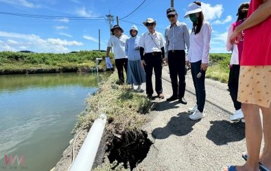 養殖區長年面臨護堤老舊、道路受損與箱涵滲漏等問題，經費到位後不僅能提升漁民使用便利與安全性，也能加強防災功能。（圖／記者蘇榮泉攝）