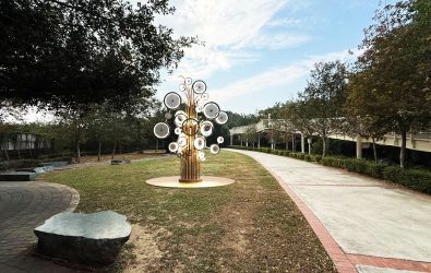 2025台灣設計展將在彰化登場，大葉大學展出「光之智慧」裝置藝術，以自行車產業為靈感，呈現創新與永續理念。（大葉大學提供）