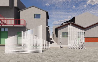2025台灣設計展將在彰化舉行，中興莊眷村文化園區「人人百貨 NEXT-GEN Store」今日舉行祈福儀式，縣長王惠美為展覽順利開展祈福。（縣政府提供）