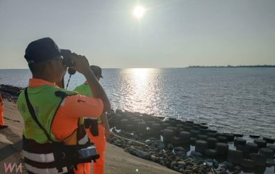 為防範不肖人士藉機走私農漁畜產品牟取不法利益，海巡署中部分署第五巡防區集結多單位，展開「擴大執檢暨威力掃蕩」專案行動。（圖／海巡第五巡防區提供）