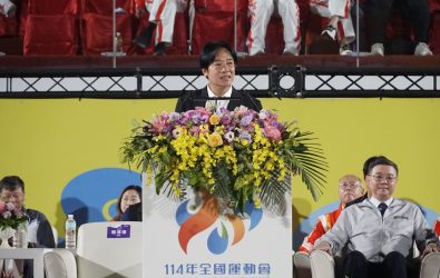 總統賴清德親臨典禮，肯定中央與地方的通力合作，讓全國運動盛事順利登場。（圖／記者蘇榮泉攝）