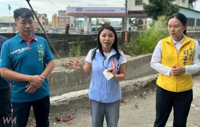立法委員張嘉郡今會同農業部林業署、林保署及農水署，前往林內鄉林茂村竹廣坑實地會勘。（圖／記者蘇榮泉攝）