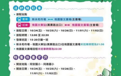 1141022-221桃園萬聖城湧人潮　警方啟動接駁車與機動崗維護秩序。