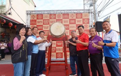 田中馬拉松將開跑，田中乾德宮、大甲鎮瀾宮舉辦記者會，宣布「田中馬拉松結合媽祖繞境祈福」活動，邀請全民參加媽祖繞境祈福。（記者陳雅芳攝）