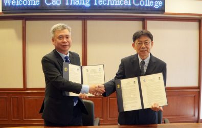 大葉大學與越南高升高專26日簽署MOA，推動專班交流與國際教育合作。（大葉大學提供）